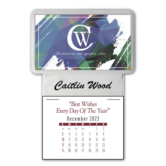 Business Card Message Press-N-Stick Calendar