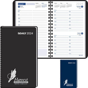 Ruled Desk Planner, 1 Day Per Page Wired to Cover