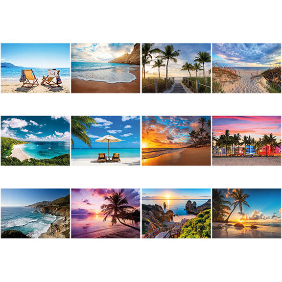 Beaches Spiral Bound Wall Calendar