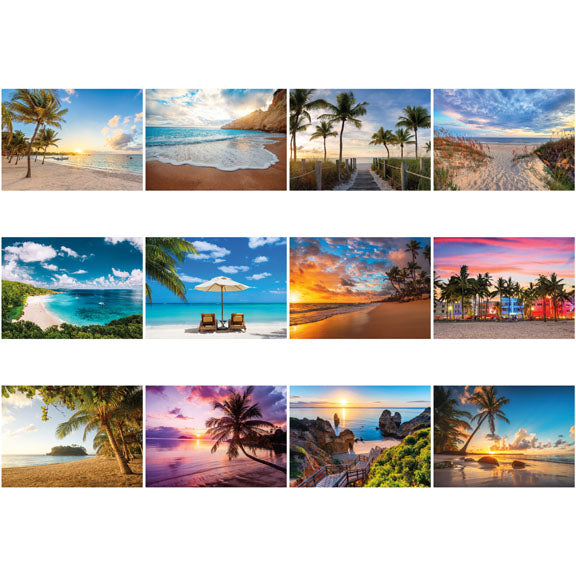 Beaches Stapled Wall Calendar