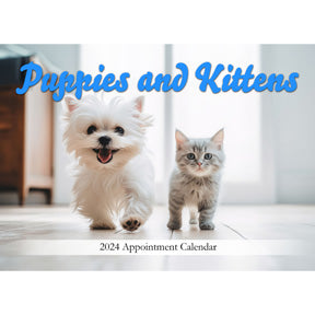 Puppies and Kittens Spiral Bound Wall Calendar