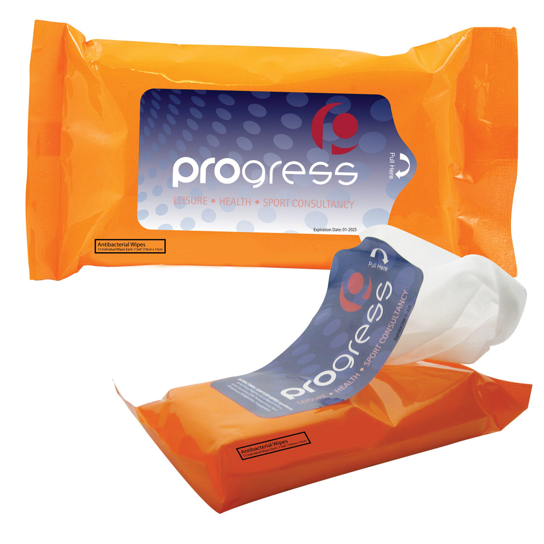 15 Tek-Wipes Antibacterial In A Pouch
