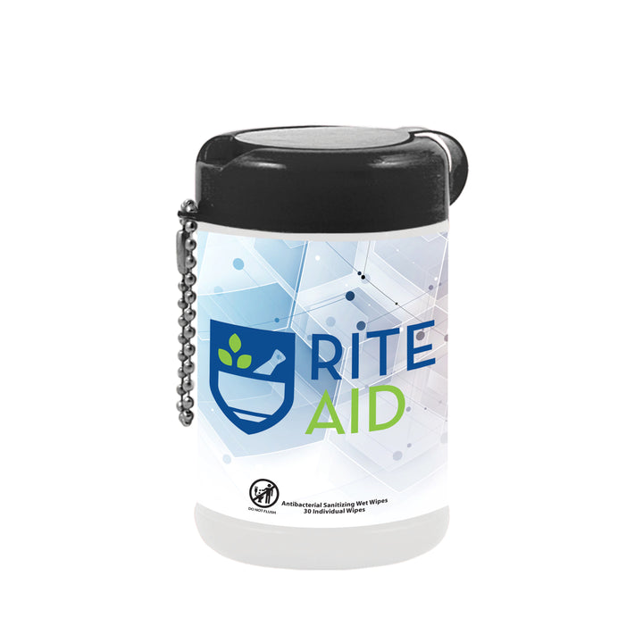 30 Tek-Wipes Anitbacterial In Canister