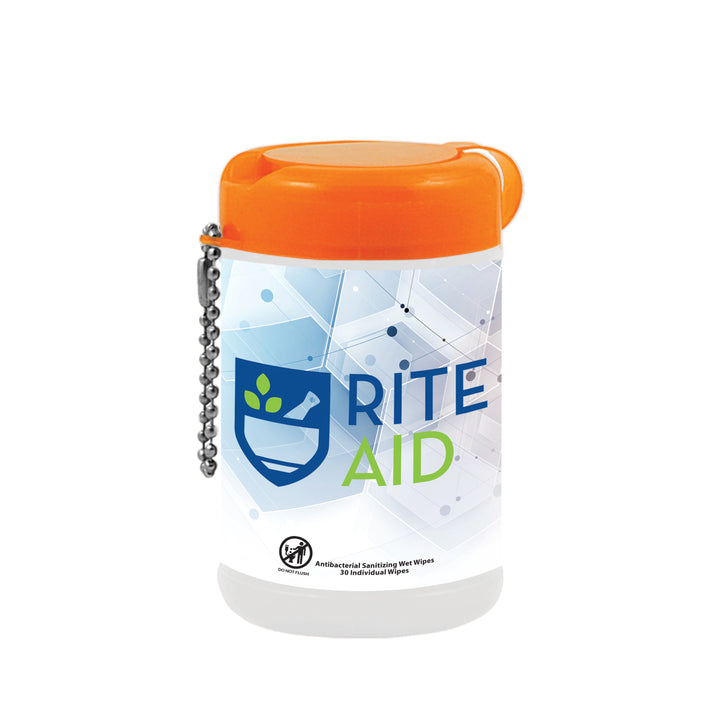30 Tek-Wipes Anitbacterial In Canister