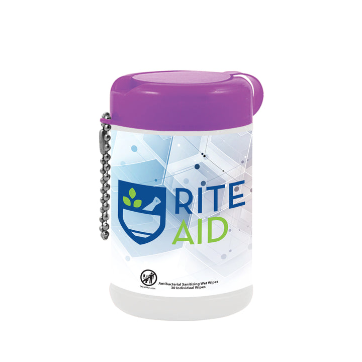 30 Tek-Wipes Anitbacterial In Canister