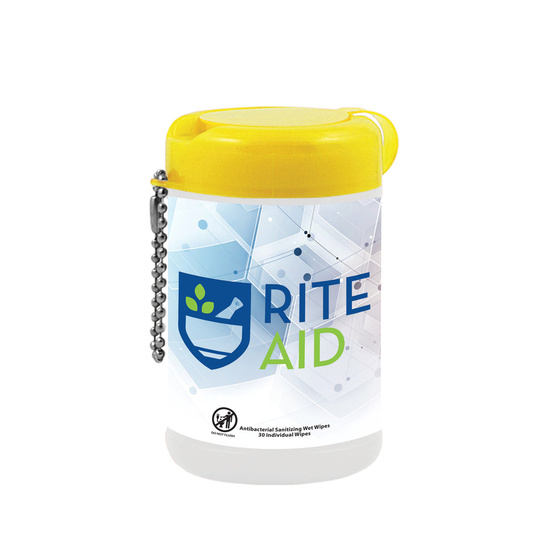 30 Tek-Wipes Anitbacterial In Canister