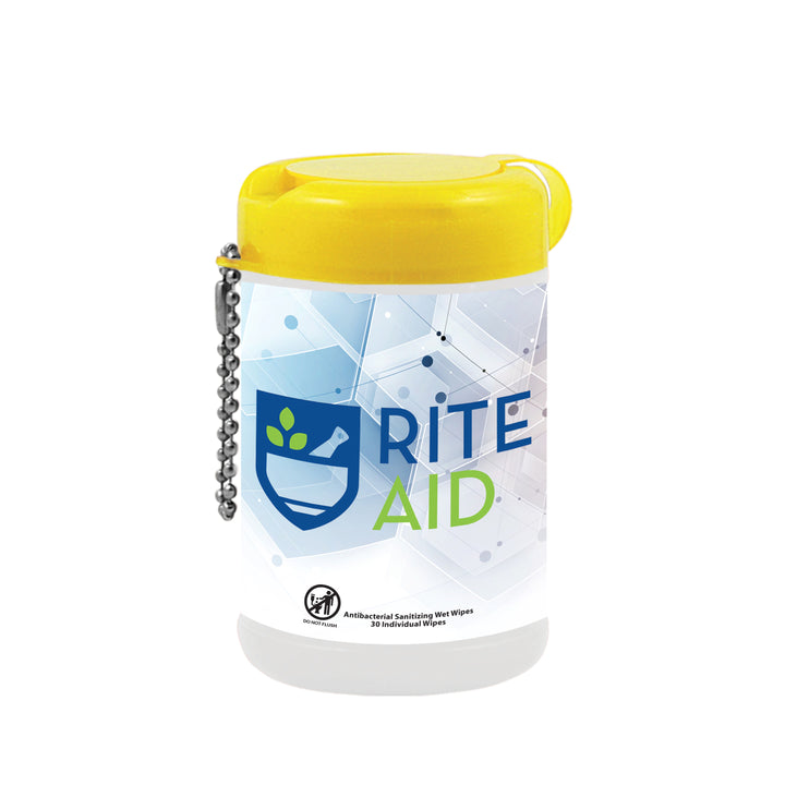 30 Tek-Wipes Anitbacterial In Canister