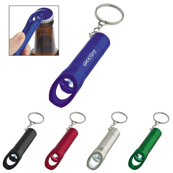 Aluminum LED Flashlight With Bottle Opener