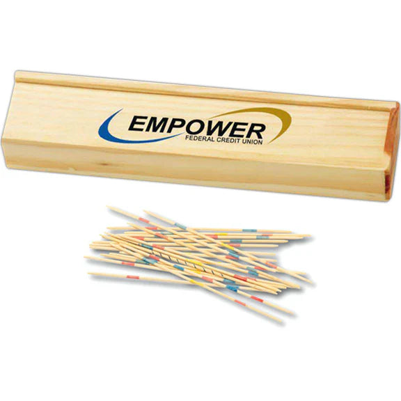 Pick-Up Sticks in Wooden Box