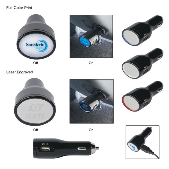 Light Up USB Car Charger