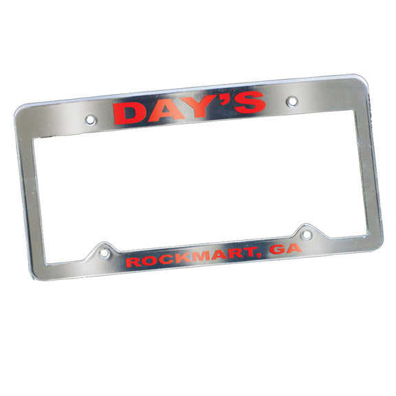 Chrome Faced Plastic License Plate Frame