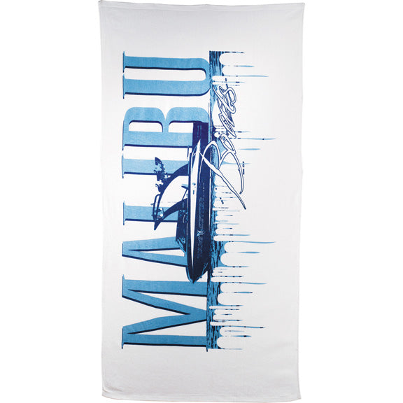 Mid Weight Beach Towel- White 10.5 lb per Dozen- HUGE IMPRINT