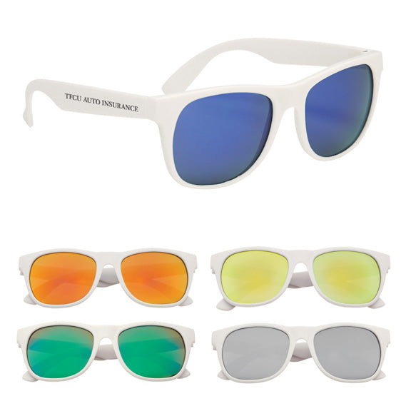 Rubberized Mirrored Malibu Sunglasses