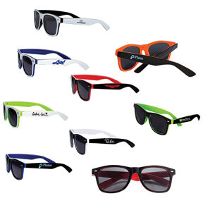 Two-Tone Glossy Sunglasses