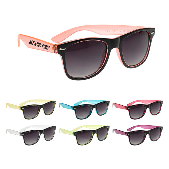 Two- Tone Translucent Malibu Sunglasses