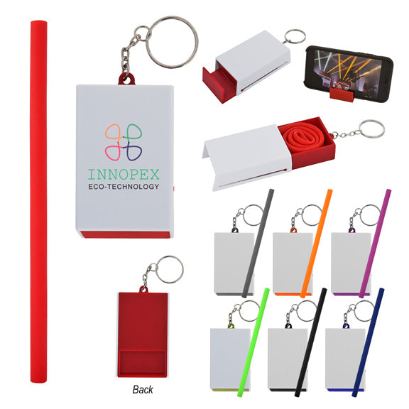 Sip And See Silicone Straw With Phone Stand