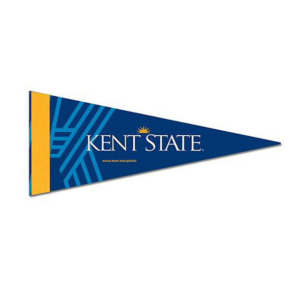 5 x12 Classic White Felt Pennant - With 1 Inch sewn Strip