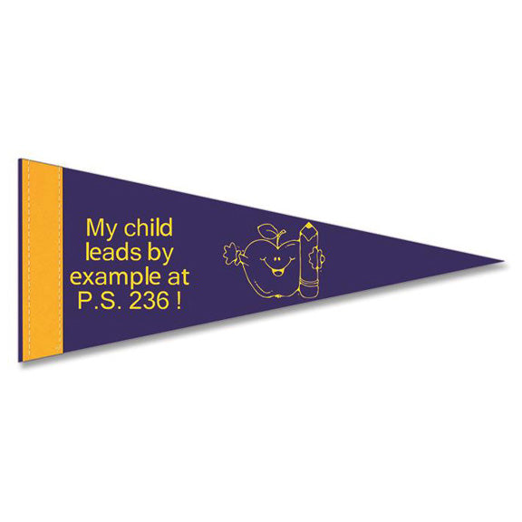 5 x12 Colored Felt Pennant - With 1 Inch sewn Strip