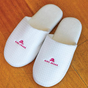 Serenity Spa Waffle Slippers Embroidered