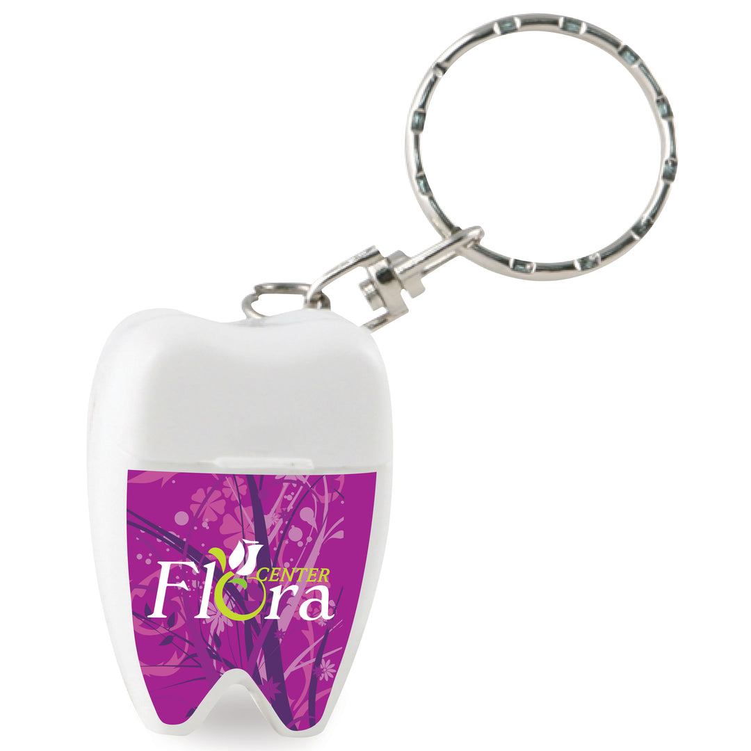 Tek Booklet With Tooth Shaped Detnal Floss With Key Chain