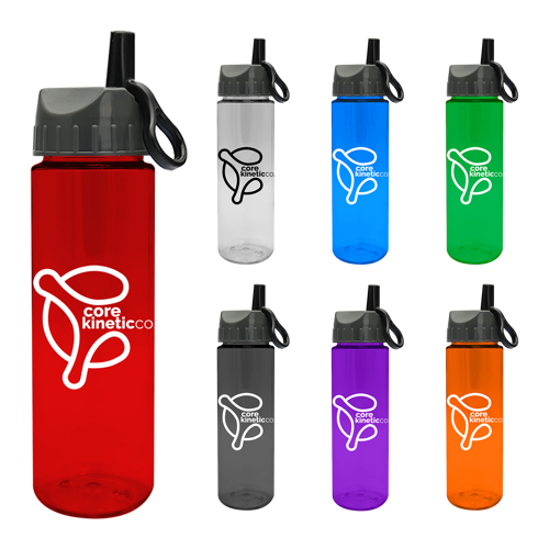 Freedom Bottle - 28oz Transparent Tritan Bottle With Ring Straw