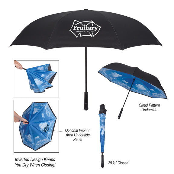 48 Inch Arc Blue Skies Inversion Umbrella