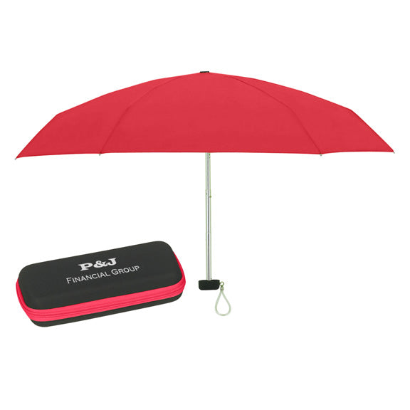 37 inch ARC TELESCOPIC FOLDING TRAVEL UMBRELLA WITH EVA CASE