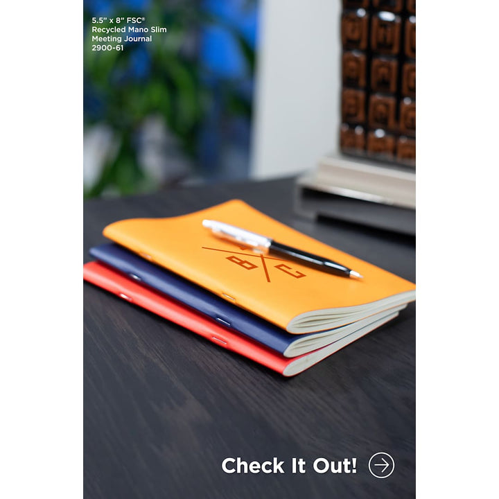 5.5" x 8" FSC ® Recycled Mano Slim Meeting Journal