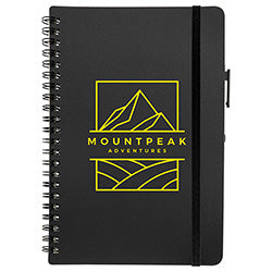 Avignon Repreve® Recycled Hardcover Spiral Notebook with Pen