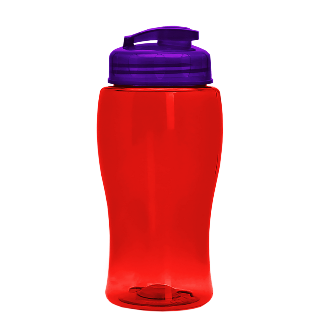 Poly-Pure Jr. - 18 oz. Transparent Bottle with USA Flip