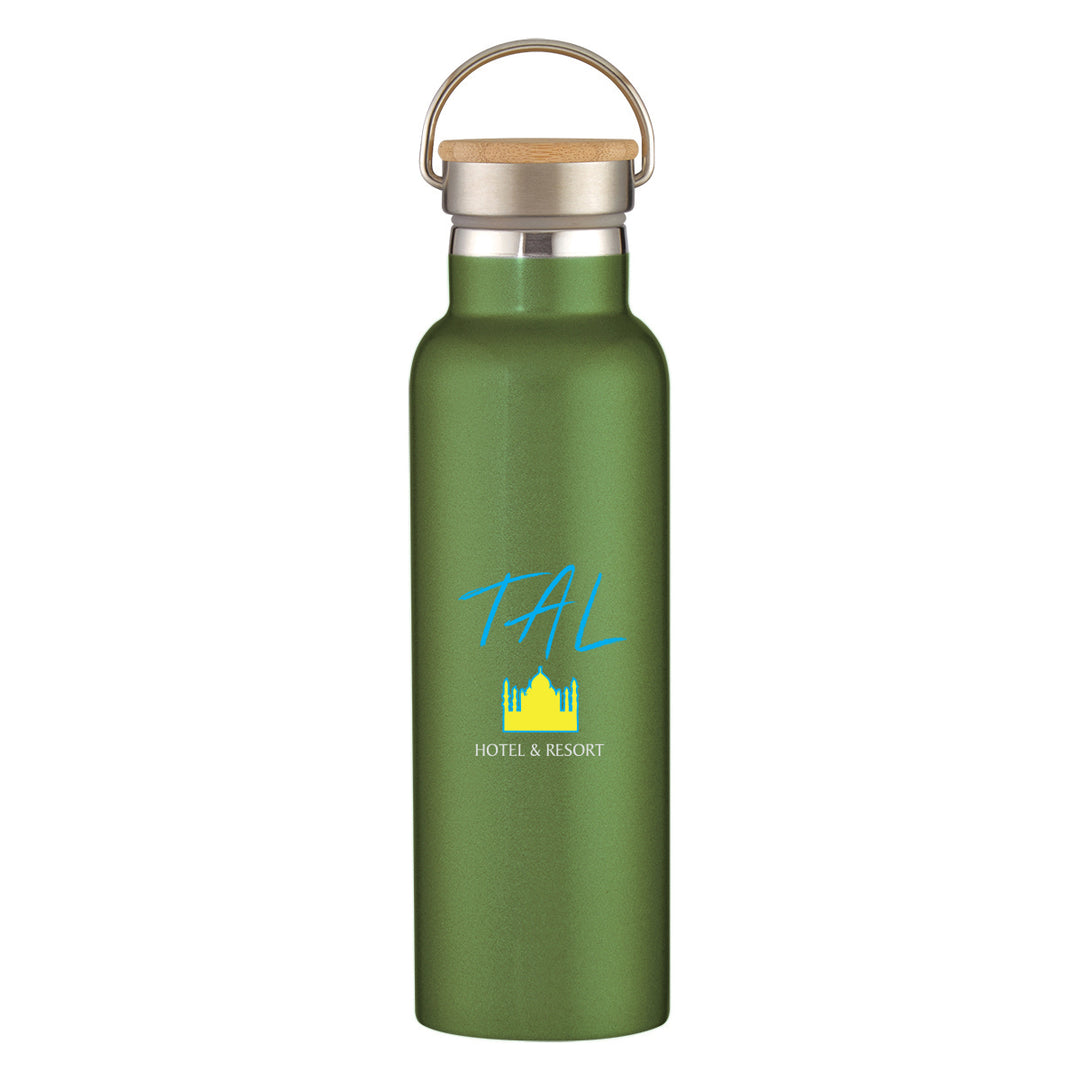 21 Oz. Tipton Recycled Stainless Steel Bottle With Bamboo Lid