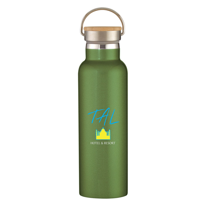 21 Oz. Tipton Recycled Stainless Steel Bottle With Bamboo Lid