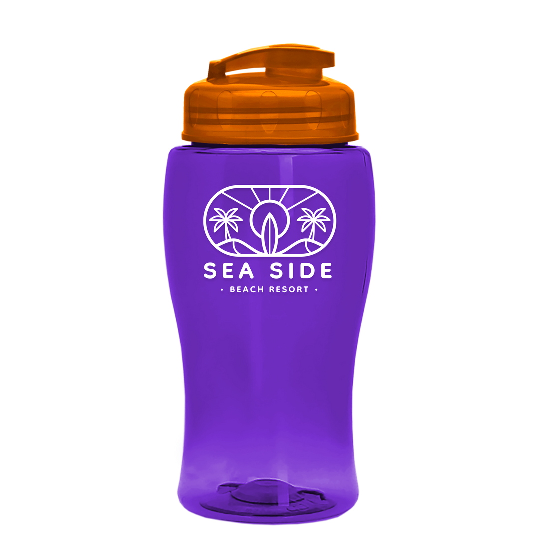 Poly-Pure Jr. - 18 oz. Transparent Bottle with USA Flip