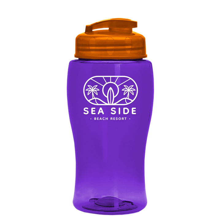 Poly-Pure Jr. - 18 oz. Transparent Bottle with USA Flip