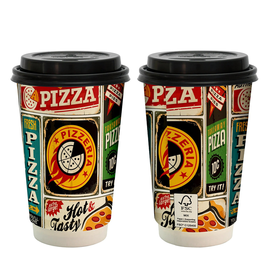 16 oz. Full Color Paper Cup with Lid