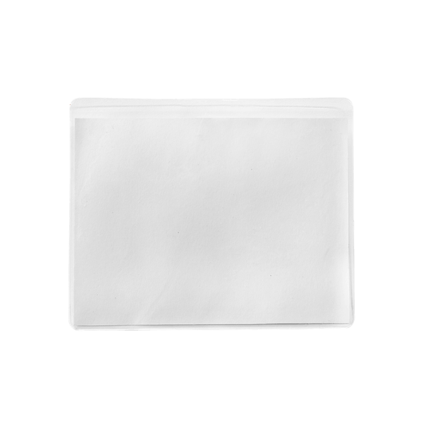4" x 3" Blank Horizontal Vinyl Pouch with Bulldog Clip