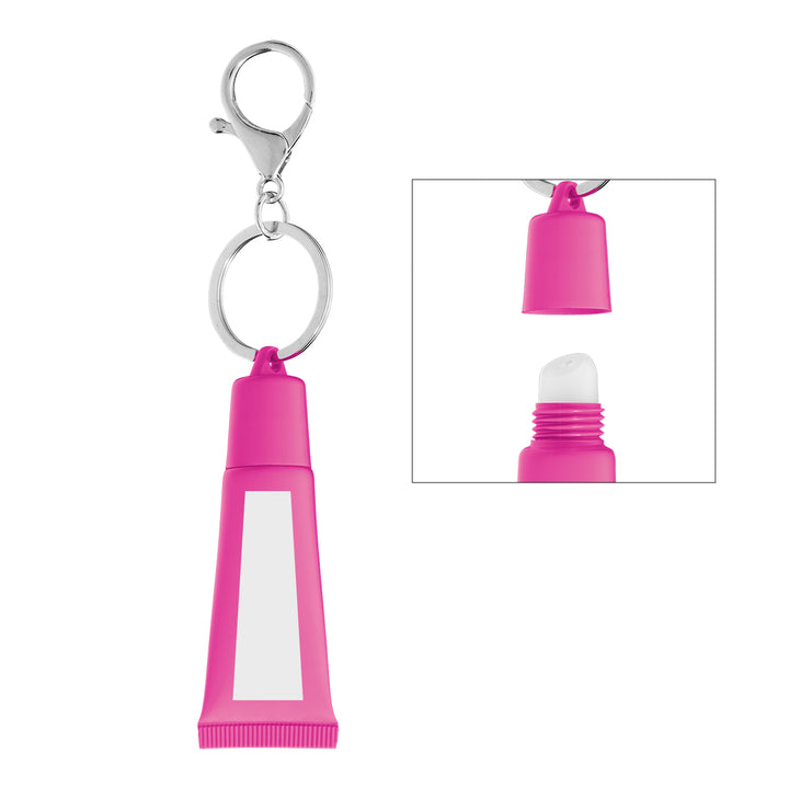 Squeeze Tube Lip Moisturizer with Key Ring