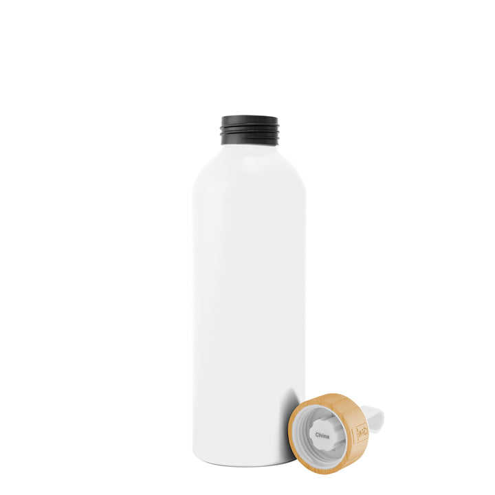 25 Oz. Blaire Recycled Aluminum Bottle With Bamboo Lid And Carry Handle