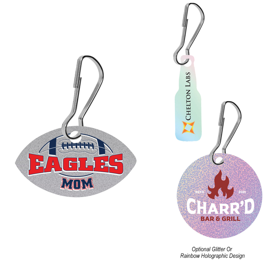 Acrylic Zipper Pull - Custom Shape 2"
