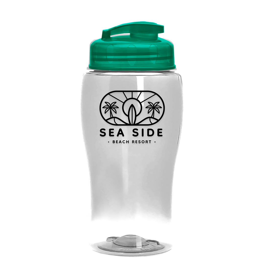 Poly-Pure Jr. - 18 oz. Transparent Bottle with USA Flip