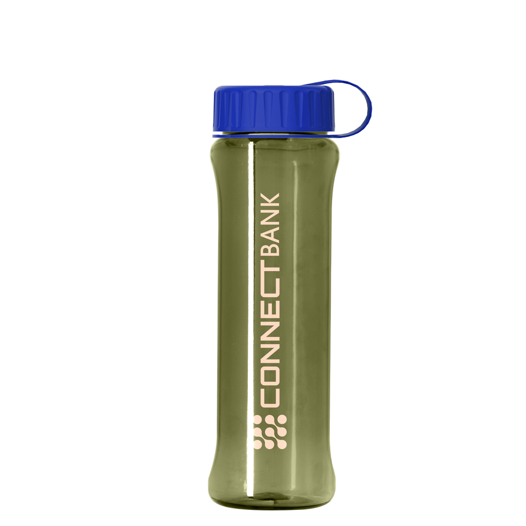 Boss Embossed RPET Bottle with Tethered Lid - 26 oz.
