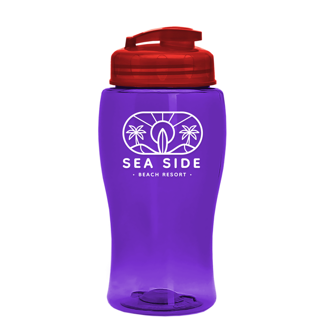 Poly-Pure Jr. - 18 oz. Transparent Bottle with USA Flip