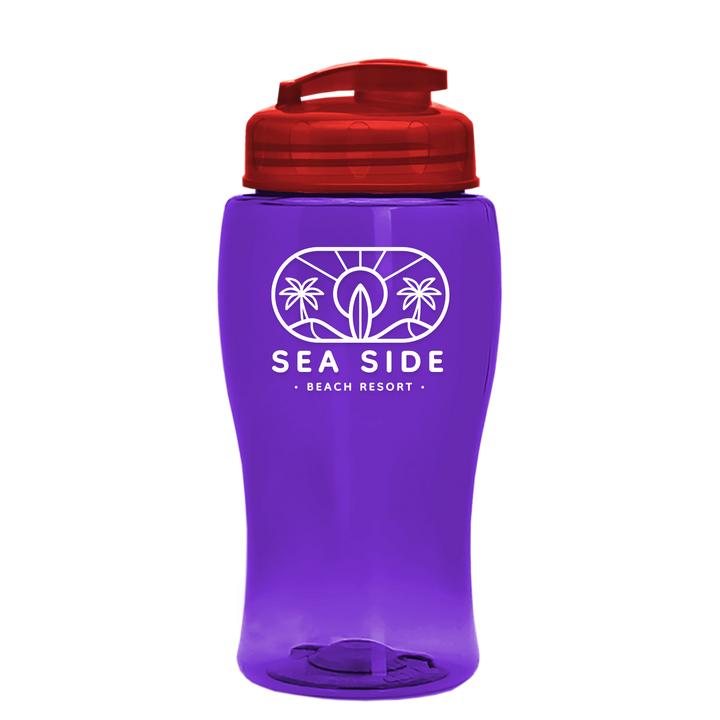 Poly-Pure Jr. - 18 oz. Transparent Bottle with USA Flip