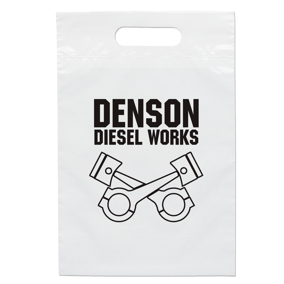 Die Cut Handle Bag - 9 1/2W x 14H - Flexo Ink Print