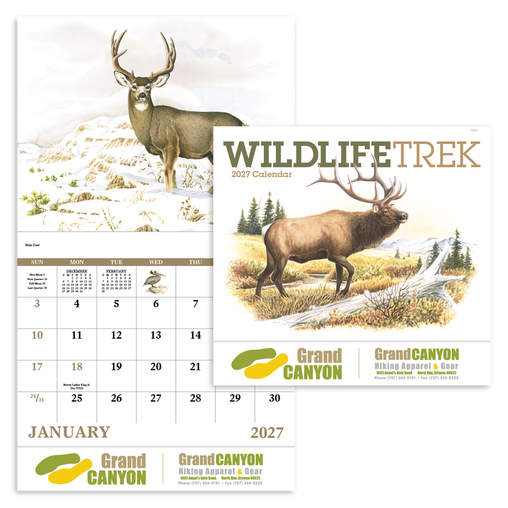 Good Value™ Wildlife Trek - Stapled Calendar