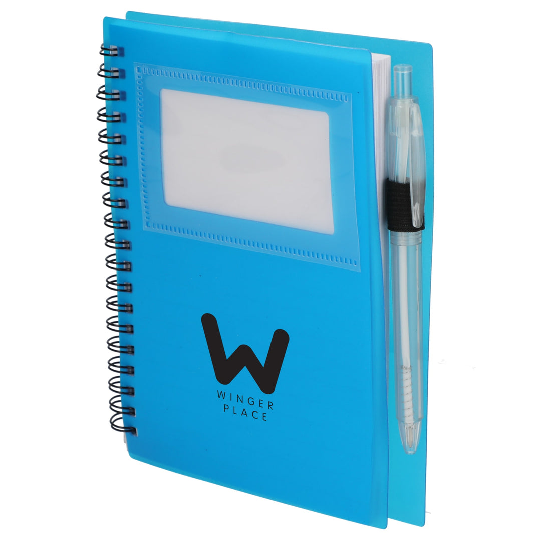 FSC® Recycled 5" x 7" Star Spiral Notebook with Pe