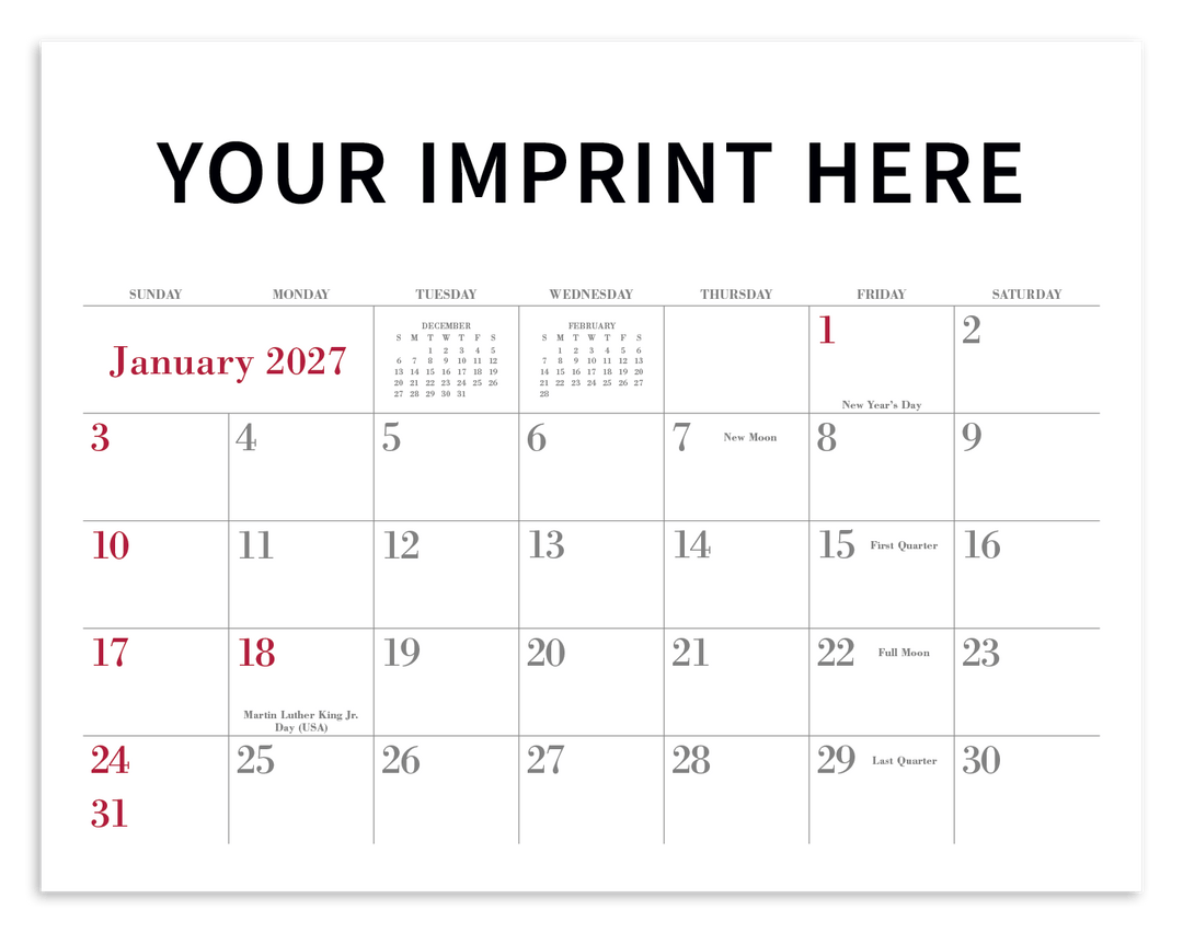 Triumph® Calendars Small Quantity Custom - Spiral Calendar