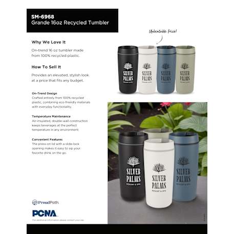 Grande 16oz Recycled Tumbler