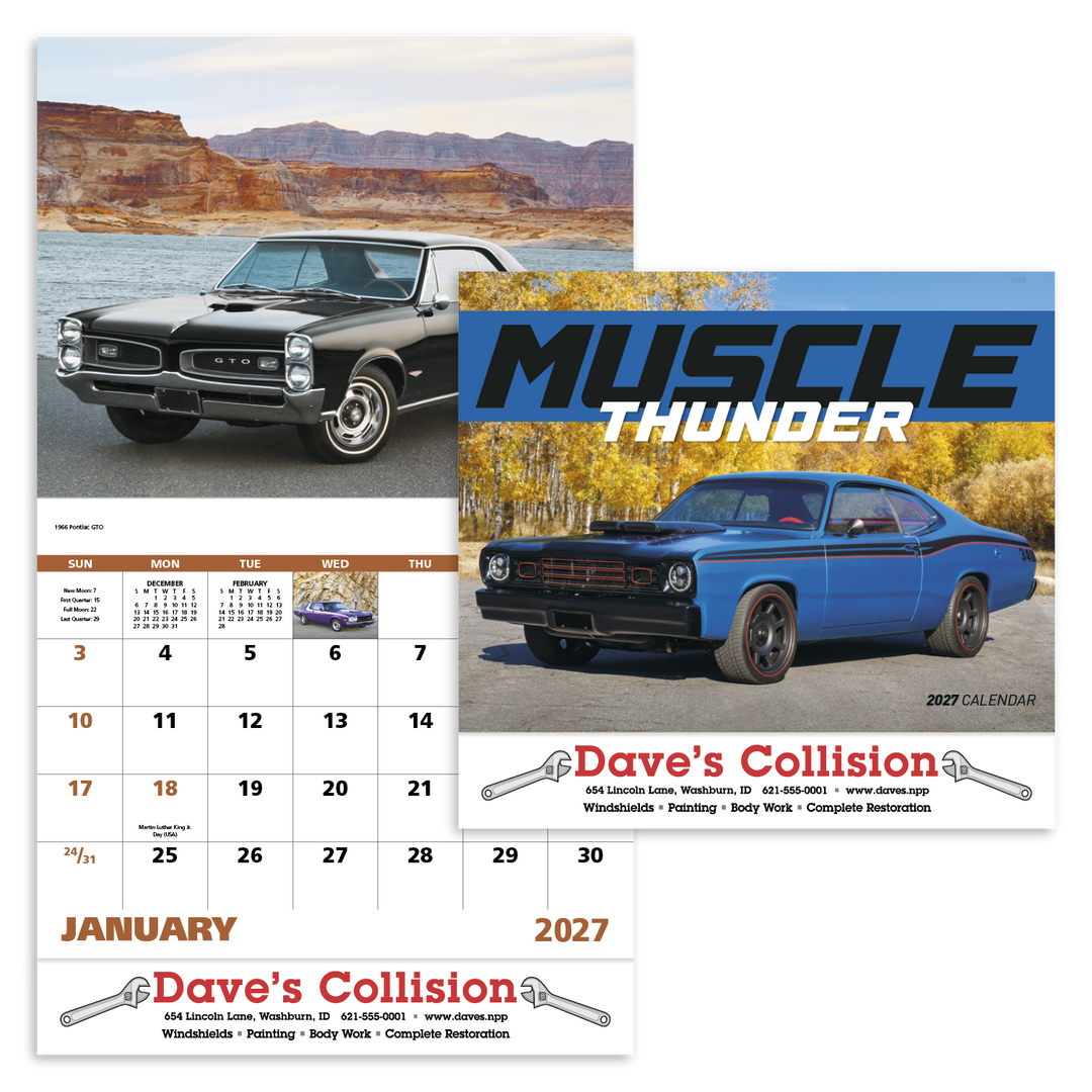 Good Value™ Muscle Thunder - Stapled Calendar