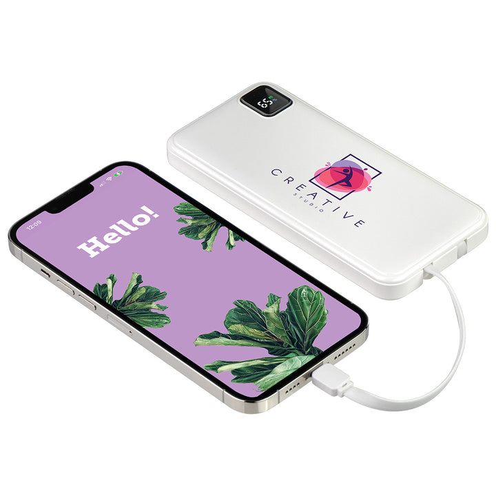 Marquis 10000mAh 20W PD Power Bank with Built-In Cables